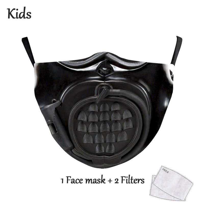 NADANBAO Adult Kid Star War Cosplay Print Face Mask Adult Kid Washable Masks Fabric Reusable PM2.5 Filters Dust Proof URB1™ Vêtements Streetwear URB1™ Vêtements Streetwear nadanbao-adul