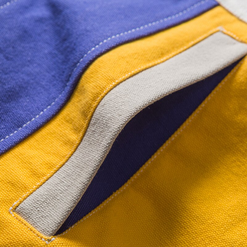 Hip Hop Streetwear Color Block Patchwork Denim Jacket Embroidery Letter Jacket Coat 2021 Men Autumn Harajuku Cotton Jacket Coat URB1™ Vêtements Streetwear URB1™ Vêtements Streetwear hip