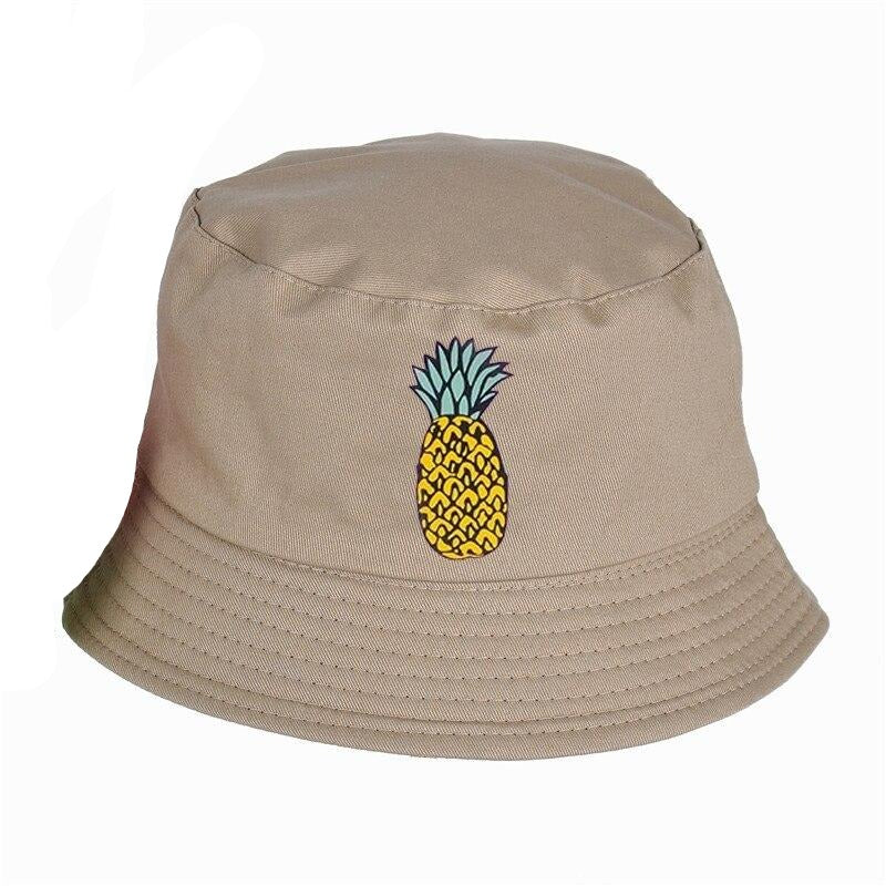 new pineapple logo print Print Mens Womens Panama Bucket Hat High Quality novel Cap Summer Cap Sun Visor Fishing Fisherman Hat URB1™ Vêtements Streetwear URB1™ Vêtements Streetwear new-