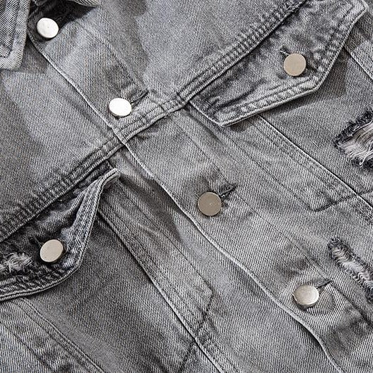 "BF.BORFEND" Veste en jean Denim Gris - URB1™ - URB1™ Vêtements Streetwear mode boutique streetwear shop