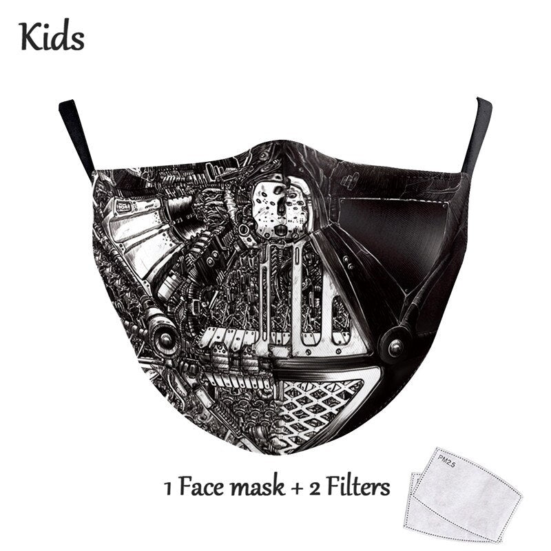 NADANBAO Adult Kid Star War Cosplay Print Face Mask Adult Kid Washable Masks Fabric Reusable PM2.5 Filters Dust Proof URB1™ Vêtements Streetwear URB1™ Vêtements Streetwear nadanbao-adul