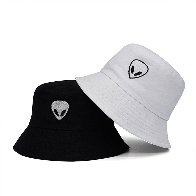 Embroidered Alien Bucket Hat Men Woman Foldable Cotton Beach Sun Hat Street Headwear Fisherman Outdoor Cap Hat 2021 Fashion URB1™ Vêtements Streetwear URB1™ Vêtements Streetwear embroid
