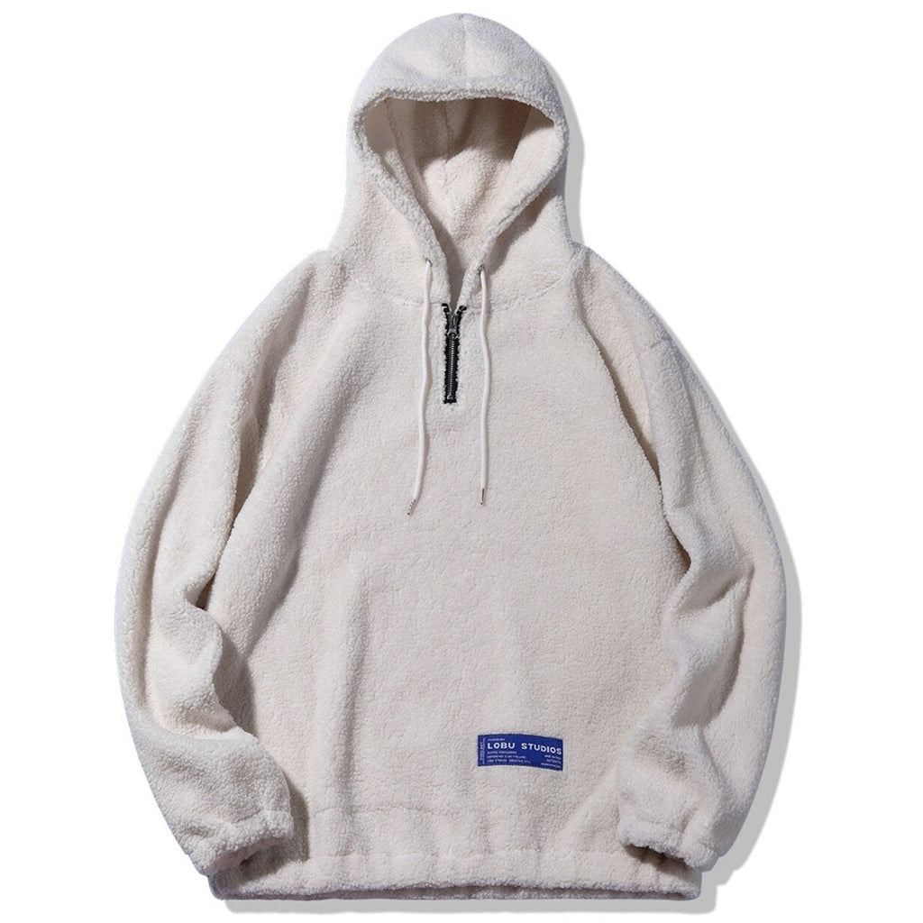 sweat-shirt-hoodie-à-capuche-molletoné-mouton-noir-beige-blanc-zip-homme-femme-pas-cher-mixte-urb1-vêtements-streetwear