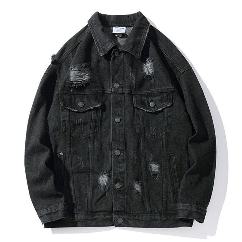 "PRAY" veste en jean denim noir - URB1™ - URB1™ Vêtements Streetwear mode boutique streetwear shop