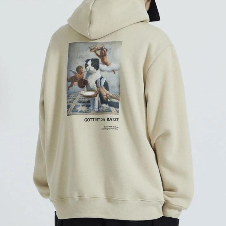 "GOTT IST DIE KATZE" Sweatshirt Hoodie à capuche - URB1™ - URB1™ Vêtements Streetwear mode boutique streetwear shop