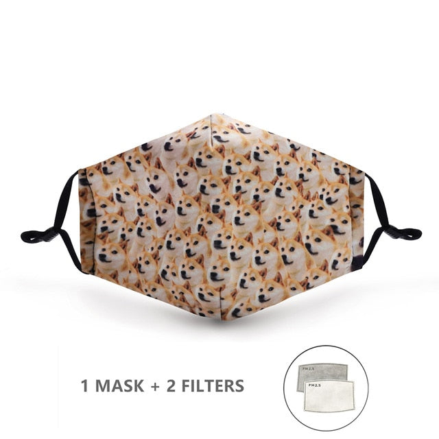 Reusable Mouth Mask Washable British Protective PM2.5 Filter Mask Anti Dust Face Mask Windproof Mouth-muffle Anti Flu Mask URB1™ Vêtements Streetwear URB1™ Vêtements Streetwear reusable