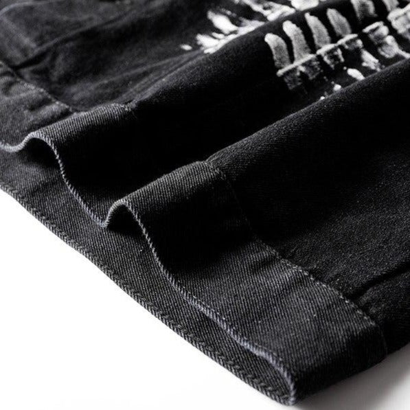 "DESTROYED" Veste en jean denim - URB1™ - URB1™ Vêtements Streetwear mode boutique streetwear shop