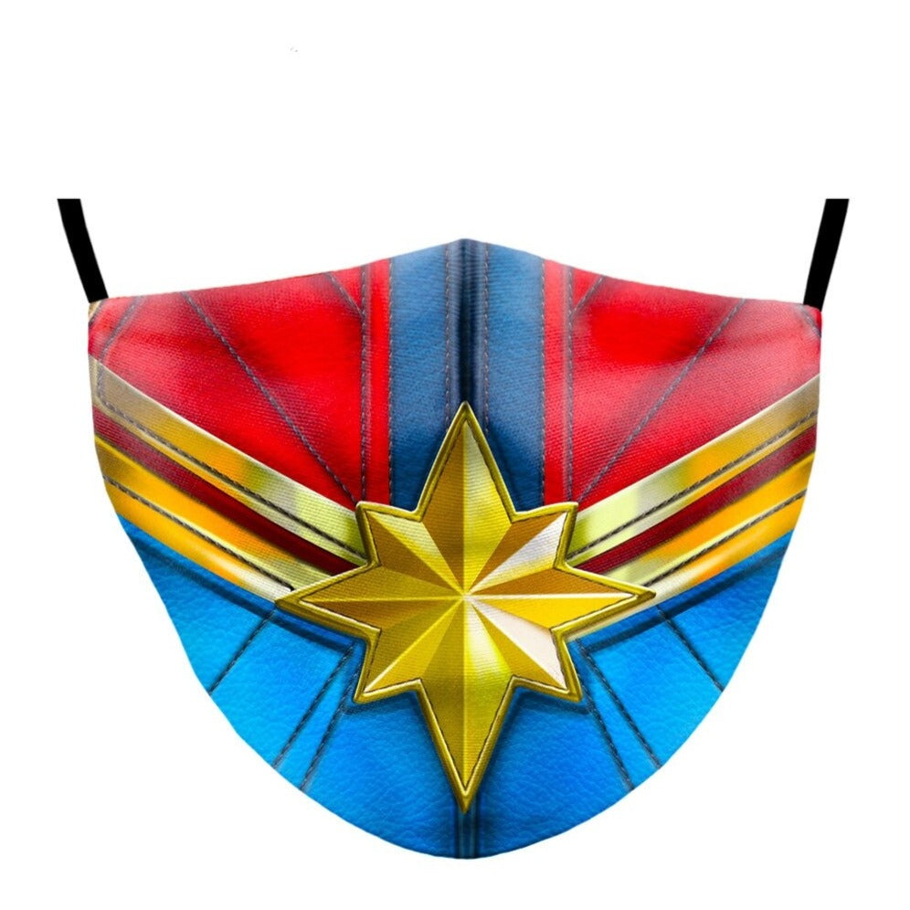 Fashion Marvel Printing Mouth Mask Reusable Washable PM2.5 Filter Adult Mouth Mask Dust Face Masks Anti Bacteria Proof Flu Mask URB1™ Vêtements Streetwear URB1™ Vêtements Streetwear fas