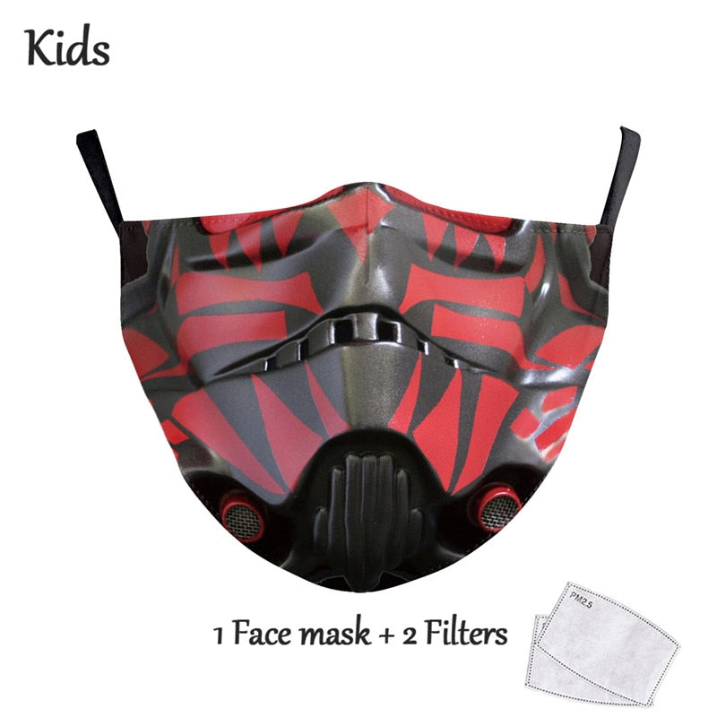 NADANBAO Adult Kid Star War Cosplay Print Face Mask Adult Kid Washable Masks Fabric Reusable PM2.5 Filters Dust Proof URB1™ Vêtements Streetwear URB1™ Vêtements Streetwear nadanbao-adul