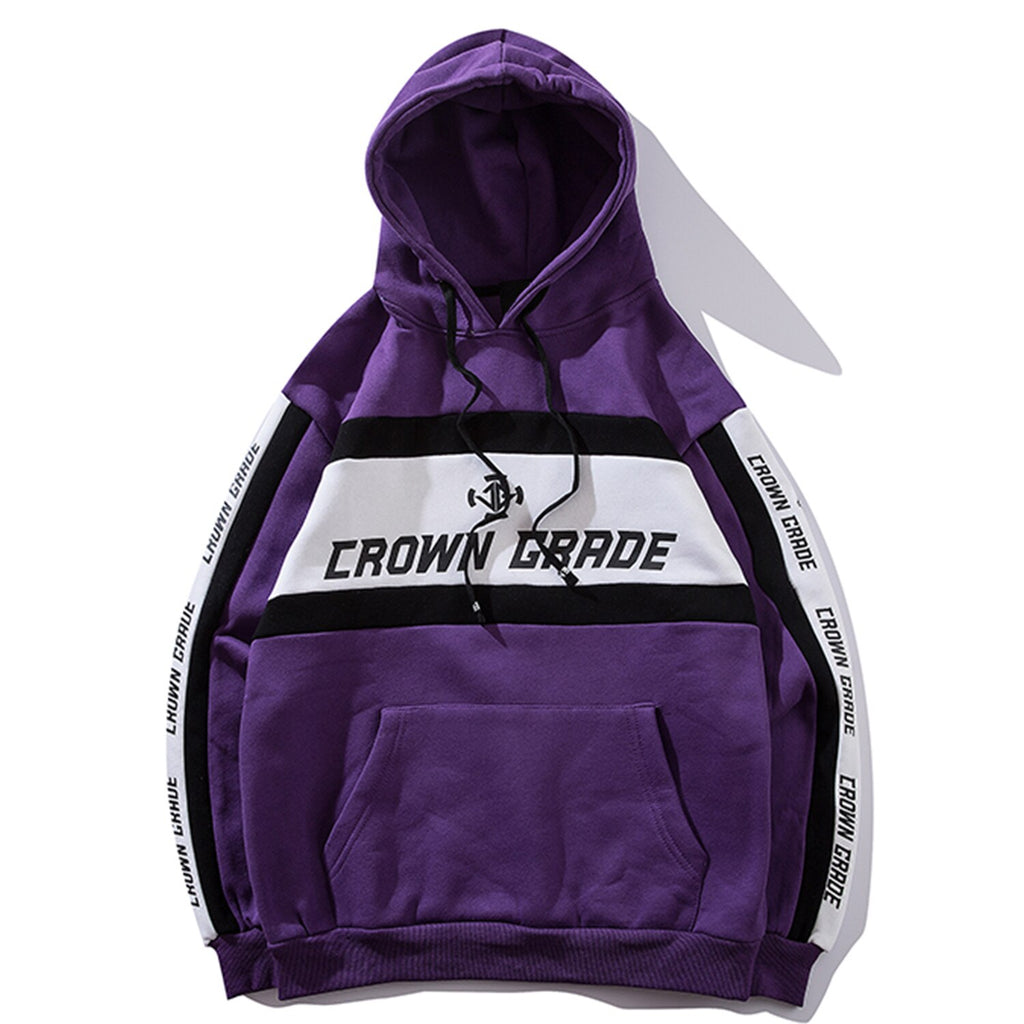 Aelfric Eden Patchwork Letter Print Men Hooded Sweatshirts Harajuku Color Clock Hoodie Casual Cotton Hip Hop Pullover Streetwear - URB1™ Vêtements Streetwear mode boutique streetwear shop