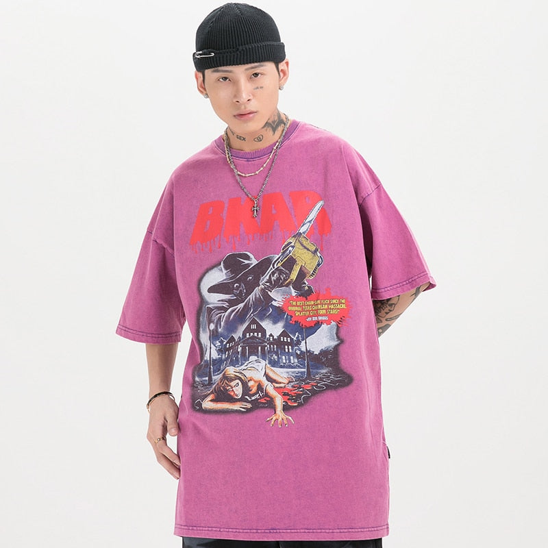 Aolamegs Men T Shirt Cool Letter Printing Harajuku High Street Cotton Punk Hip Hop Style Oversize Rock Hipster Streetwear Summer URB1™ Vêtements Streetwear URB1™ Vêtements Streetwear ao