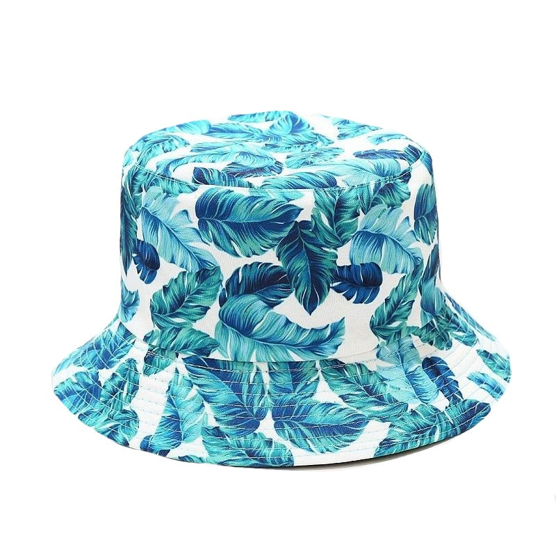 2021 Women's Cap Ins New Bucket Hat Botanical Flower Print Fisherman Hat For Women Spring Summer Outdoor Sun Protection Hat Men URB1™ Vêtements Streetwear URB1™ Vêtements Streetwear 202