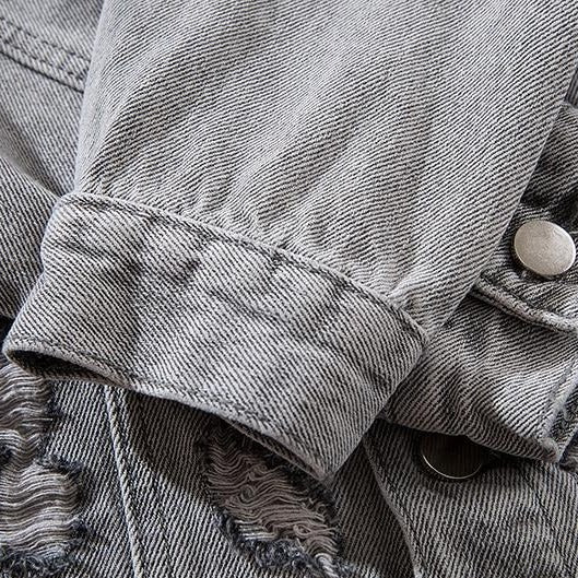 "BF.BORFEND" Veste en jean Denim Gris - URB1™ - URB1™ Vêtements Streetwear mode boutique streetwear shop