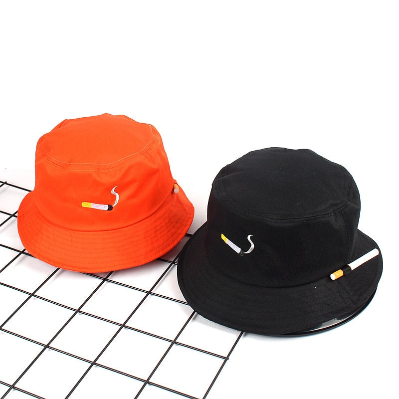 2021Trends black cigarette women's bucket hat fisherman hat personality sun hat NO CHIL men's hat men's panama hat beach cap URB1™ Vêtements Streetwear URB1™ Vêtements Streetwear 2021tr