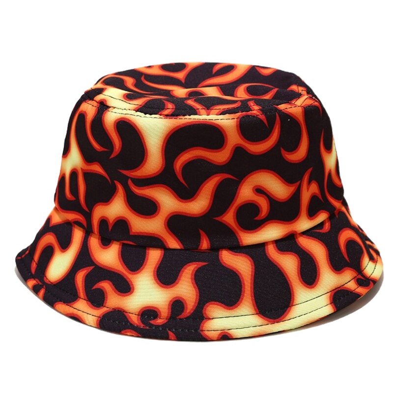 Women Men Fire Butterfly Cloud Dragon Graffiti Print Bucket Hat Harajuku Hip Hop Wide Brim Sunscreen Panama Fisherman Cap URB1™ Vêtements Streetwear URB1™ Vêtements Streetwear women-men