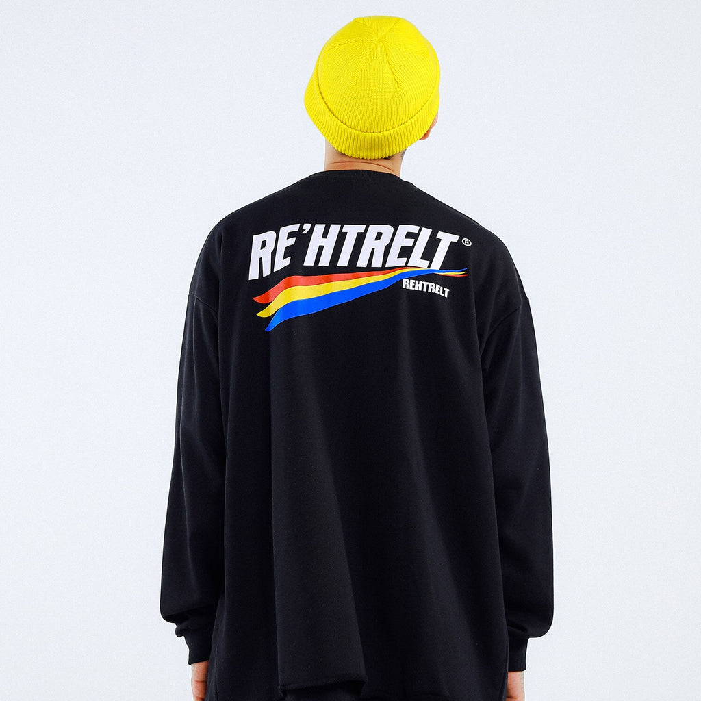 "RE'HTRELT" Sweatshirt crewneck Noir - URB1™ - URB1™ Vêtements Streetwear mode boutique streetwear shop