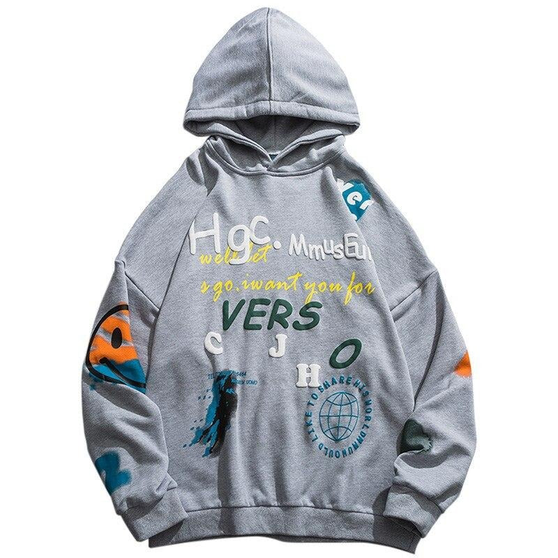 "HAC" Sweatshirt Hoodie à capuche Gris - URB1™ - URB1™ Vêtements Streetwear mode boutique streetwear shop