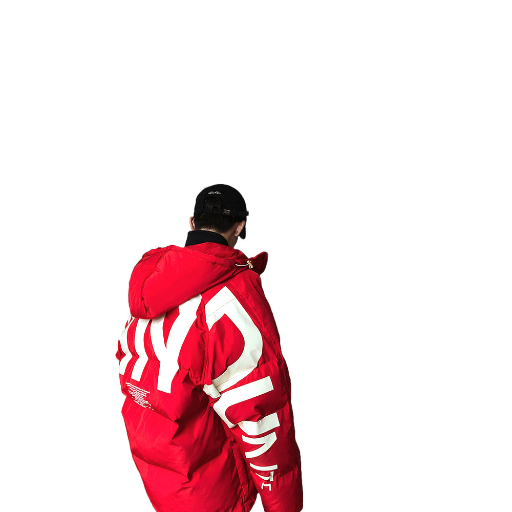 "N" Veste Doudoune Matelassée Rouge - URB1™ - URB1™ Vêtements Streetwear mode boutique streetwear shop