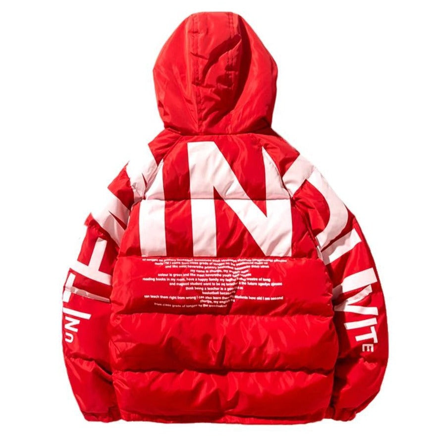 "N" Veste Doudoune Matelassée Rouge - URB1™ - URB1™ Vêtements Streetwear mode boutique streetwear shop