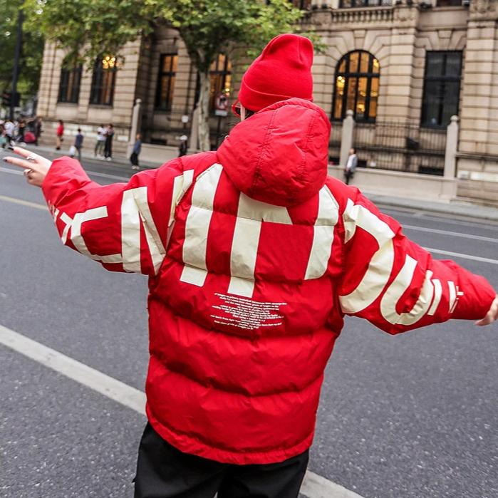 "N" Veste Doudoune Matelassée Rouge - URB1™ - URB1™ Vêtements Streetwear mode boutique streetwear shop