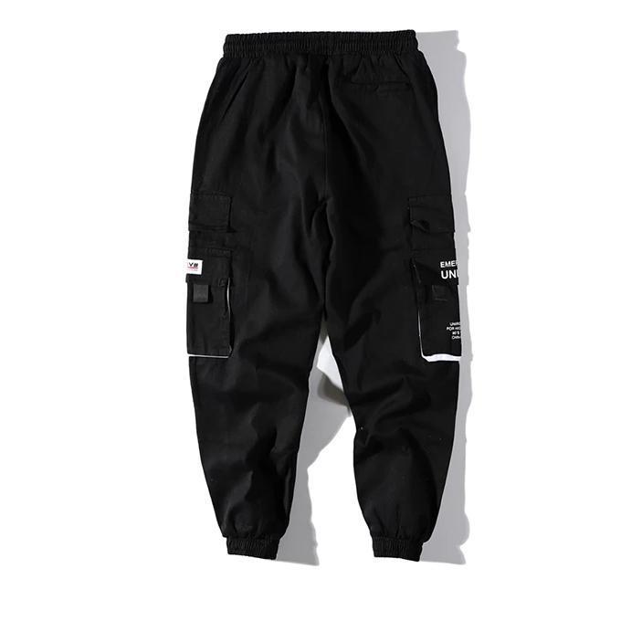 "UNIROY" Pantalon Cargo Streetwear Noir - URB1™ - URB1™ Vêtements Streetwear mode boutique streetwear shop