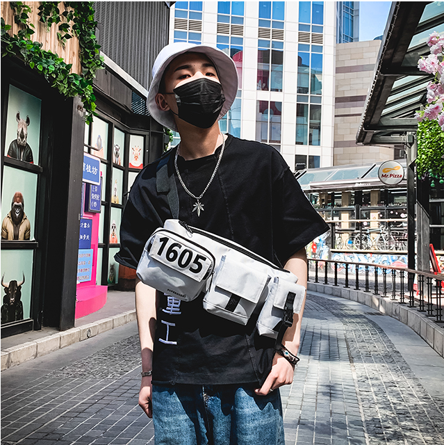 "1605" Sacoche Streetwear Blanc - URB1™ - URB1™ Vêtements Streetwear mode boutique streetwear shop