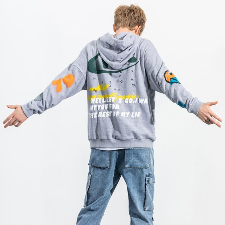 "HAC" Sweatshirt Hoodie à capuche Gris - URB1™ - URB1™ Vêtements Streetwear mode boutique streetwear shop