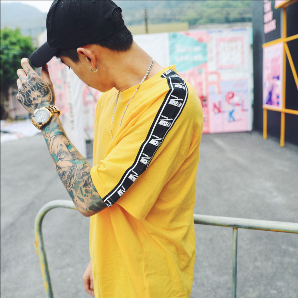 "RE'FUSION" T-shirt Jaune Imprimé Streetwear - URB1™ - URB1™ Vêtements Streetwear mode boutique streetwear shop