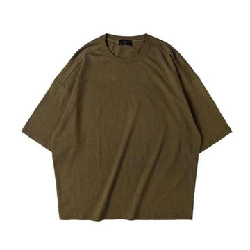 "L'ESSENTIEL" T-shirt Basique Vert Militaire Oversize Streetwear - URB1™ - URB1™ Vêtements Streetwear mode boutique streetwear shop