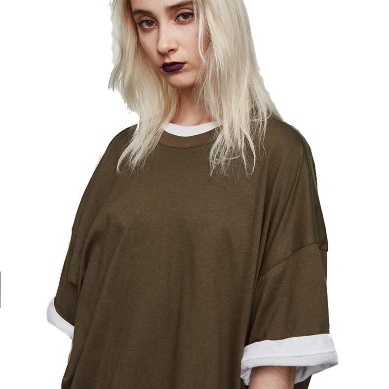 "L'ESSENTIEL" T-shirt Basique Vert Militaire Oversize Streetwear - URB1™ - URB1™ Vêtements Streetwear mode boutique streetwear shop