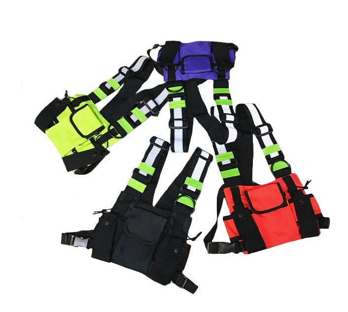 "TACTICAL REFLECTIVE" Sacoche Ventrale Réfléchissante Jaune fluo - URB1™ - URB1™ Vêtements Streetwear mode boutique streetwear shop