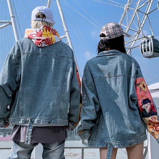 "VAN GOGH" Veste en jean denim - URB1™ - URB1™ Vêtements Streetwear mode boutique streetwear shop