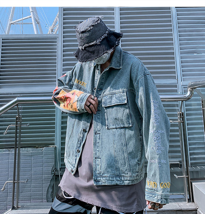 "VAN GOGH" Veste en jean denim - URB1™ - URB1™ Vêtements Streetwear mode boutique streetwear shop