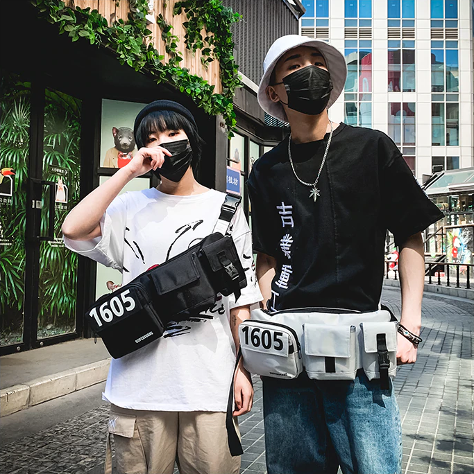 "1605" Sacoche Streetwear Blanc - URB1™ - URB1™ Vêtements Streetwear mode boutique streetwear shop