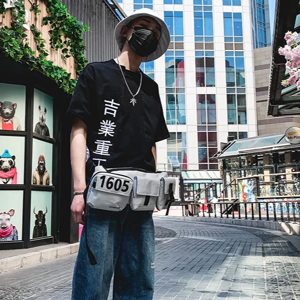 "1605" Sacoche Streetwear Blanc - URB1™ - URB1™ Vêtements Streetwear mode boutique streetwear shop