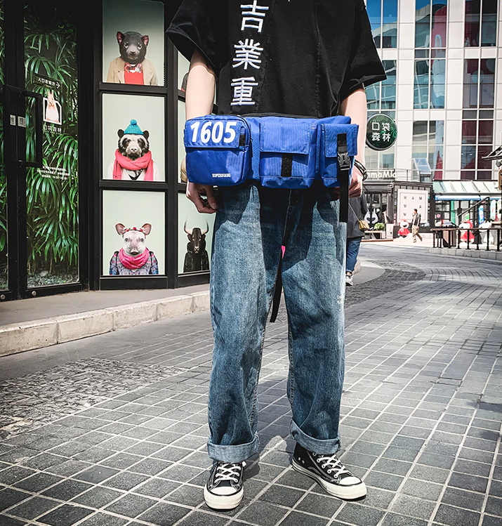 "1605" Sacoche Streetwear Bleu - URB1™ - URB1™ Vêtements Streetwear mode boutique streetwear shop