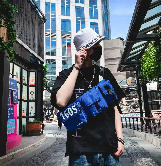 "1605" Sacoche Streetwear Bleu - URB1™ - URB1™ Vêtements Streetwear mode boutique streetwear shop