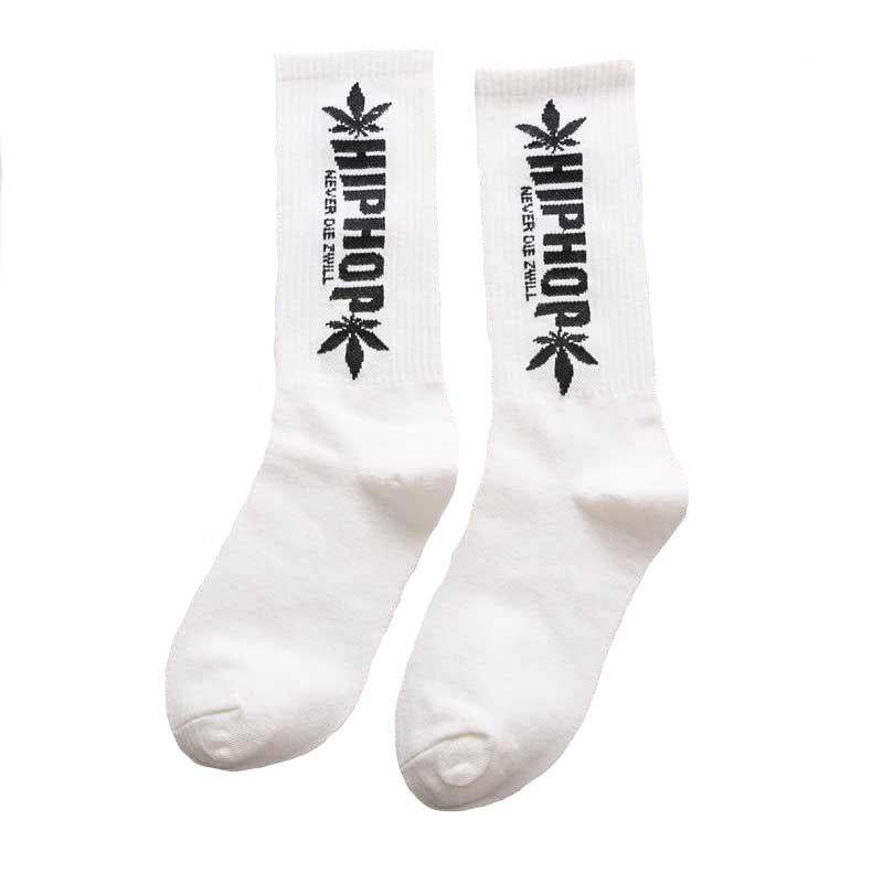 "HIP HOP" Chaussettes montantes Blanc - URB1™ - URB1™ Vêtements Streetwear mode boutique streetwear shop