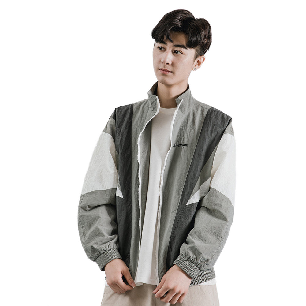 "ARTACME" Veste coupe vent retro Gris - URB1™ - URB1™ Vêtements Streetwear mode boutique streetwear shop