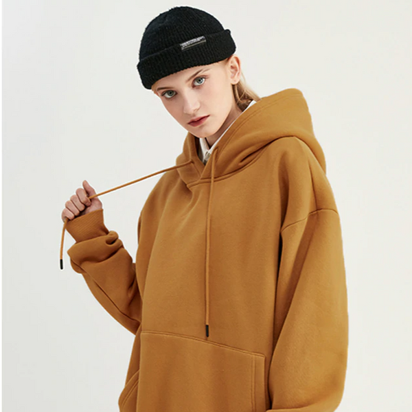 ESSENTIAL SWEATSHIRT JAUNE MOUTARDE HOODIE A CAPUCHE URB1 URB1 Vetements Streetwear