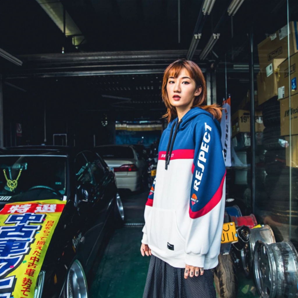 "RESPECT" Sweatshirt Hoodie à capuche Bleu - URB1™ - URB1™ Vêtements Streetwear mode boutique streetwear shop