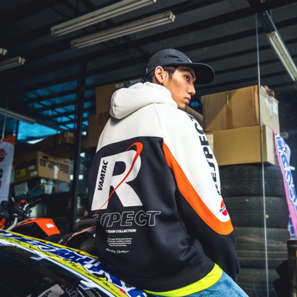 "RESPECT" Sweatshirt Hoodie à capuche Bleu - URB1™ - URB1™ Vêtements Streetwear mode boutique streetwear shop