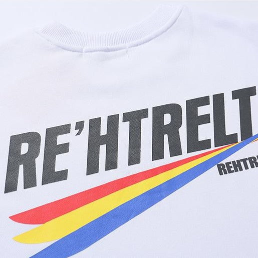 "RE'HTRELT" Sweatshirt crewneck blanc - URB1™ - URB1™ Vêtements Streetwear mode boutique streetwear shop