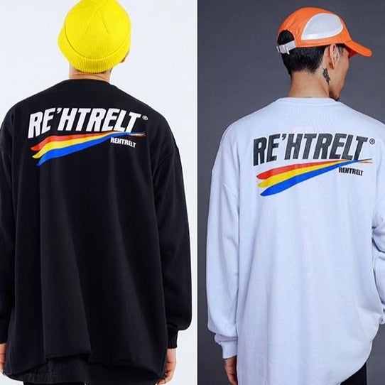 "RE'HTRELT" Sweatshirt crewneck Noir - URB1™ - URB1™ Vêtements Streetwear mode boutique streetwear shop