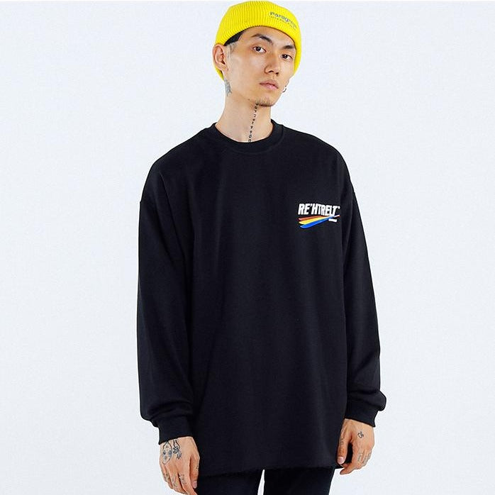 "RE'HTRELT" Sweatshirt crewneck Noir - URB1™ - URB1™ Vêtements Streetwear mode boutique streetwear shop