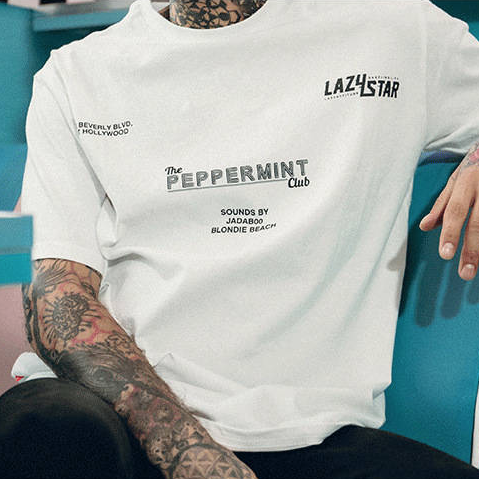 "PEPPERMINT" T-shirt Oversize Blanc Streetwear - URB1™ - URB1™ Vêtements Streetwear mode boutique streetwear shop