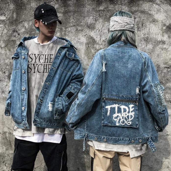 "TCL" Veste en Jean denim - URB1™ - URB1™ Vêtements Streetwear mode boutique streetwear shop