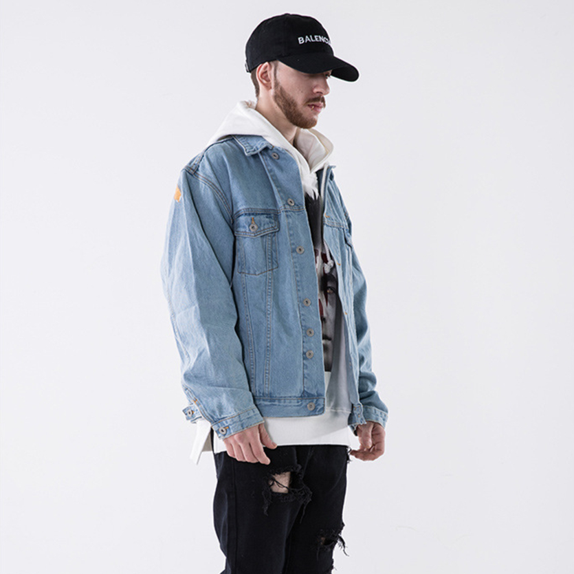 "CITY OF GODS" Veste en Jean bleu Imprimé - URB1™ - URB1™ Vêtements Streetwear mode boutique streetwear shop