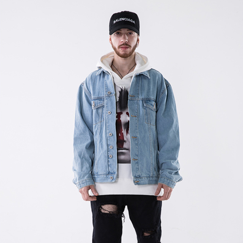 "CITY OF GODS" Veste en Jean bleu Imprimé - URB1™ - URB1™ Vêtements Streetwear mode boutique streetwear shop